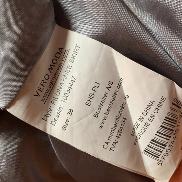 VERO MODA - A-linePatterned Banded Waist Flared Skirt with pockets - size 38 - Picture 11 of 12